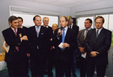 Lors de l'inauguration de l'Arc dans les locaux du Conseil gnral  Saint-Apollinaire, en prsence de Louis de Broissia, Bernard Depierre, Ludovic Rochette, Jol Abbey et quelques maires.